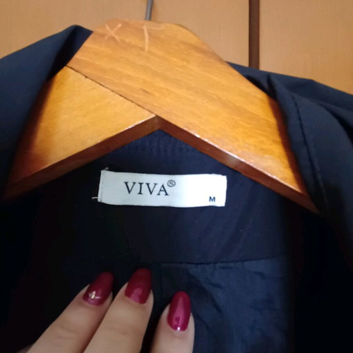 Black midi coat Viva avant-garde design with balloon, like new, size M