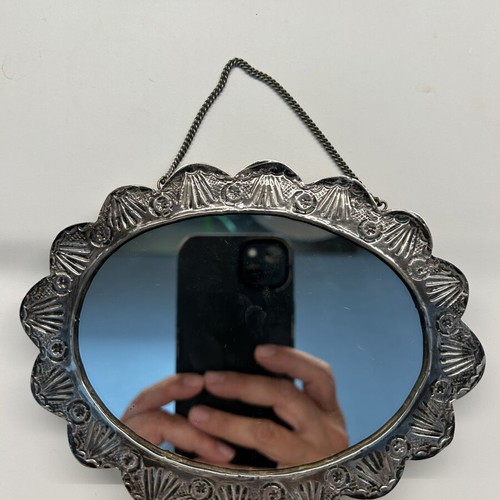 Ottoman Silver Wedding Mirror 900 Like New Decorative