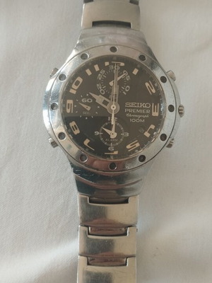Seiko Premier wristwatch used, chronograph not working