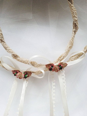 Handmade wedding crowns new set with boutonnieres