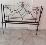 Old bed frame without headboard