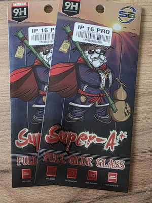 Tempered glass for iPhone 16 Pro like new, pack of 2