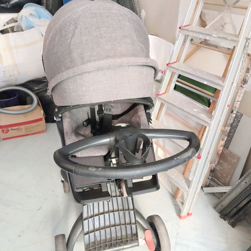 Stokke stroller like new with accessories and second child transport option