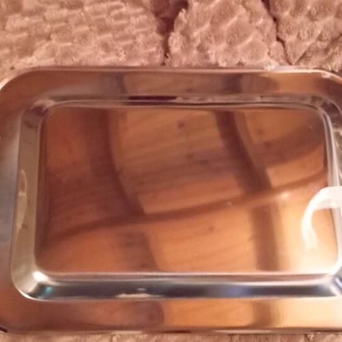 Modern stainless steel tray 44 cm new