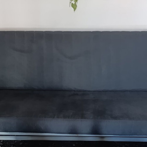 Sofa bed navy color like new, converts to super double bed 2:00x90