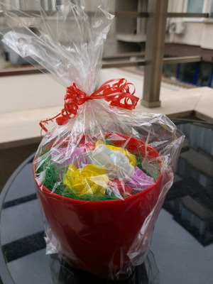 Soap Rose Decoration in Beautiful Pot New