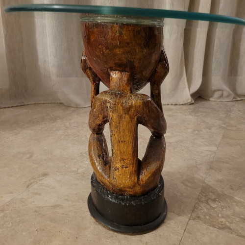 Handmade African Woodcarving Table like new, ethnic style