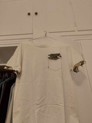 Μπλουζάκι Obvious Clothing μεταχειρισμένο, λευκό, μέγεθος Medium