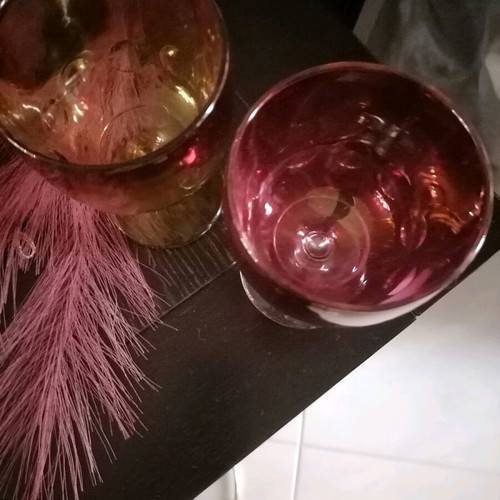 Collectible candlesticks used, vintage, goblet-shaped, set of 2