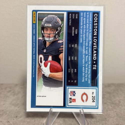 2025 Donruss Optic Colston Loveland Rated RC Blue Hyper card New