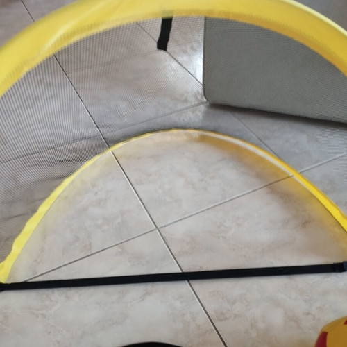 Beach soccer goals with ball, pump and pegs