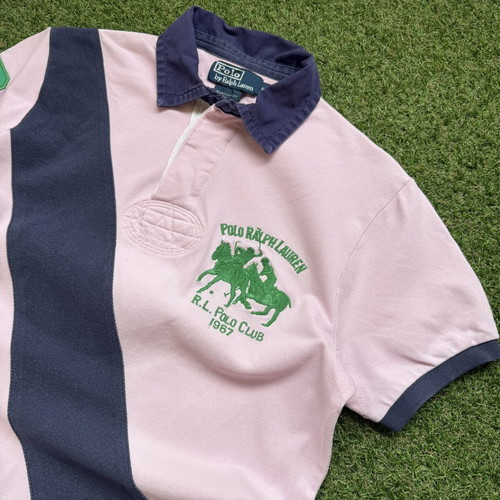 Ralph Lauren polo shirt used, pale pink, size S