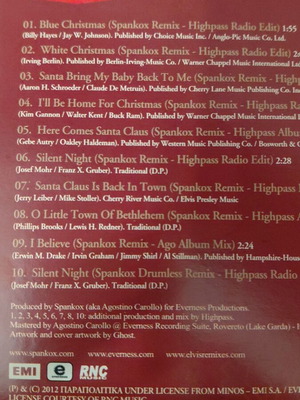 Elvis Presley Christmas Remixes CD