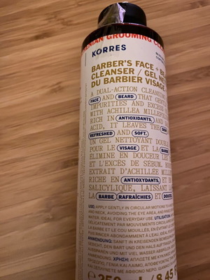 Korre face and beard cleanser 250ml new and unused