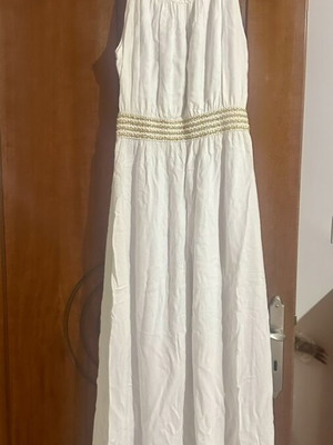 Ancient Greek dress white with gold details, like new
