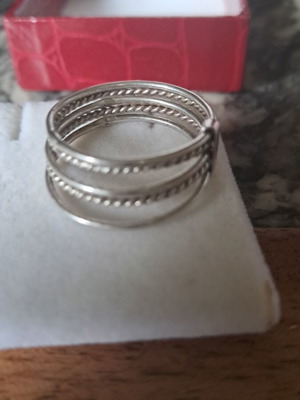 Silver 925 ring 5 rows like new