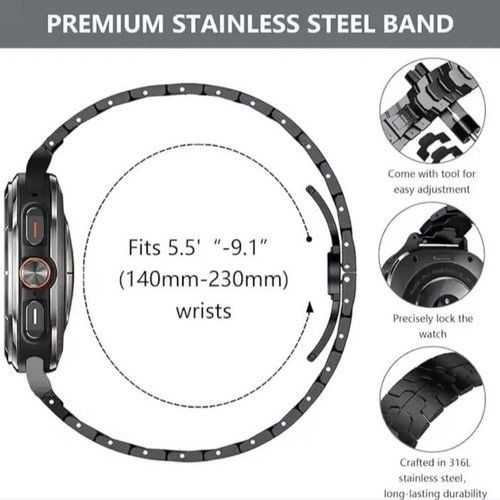 Stainless Steel Watch Bands for Samsung Huawei Garmin Amazfit new