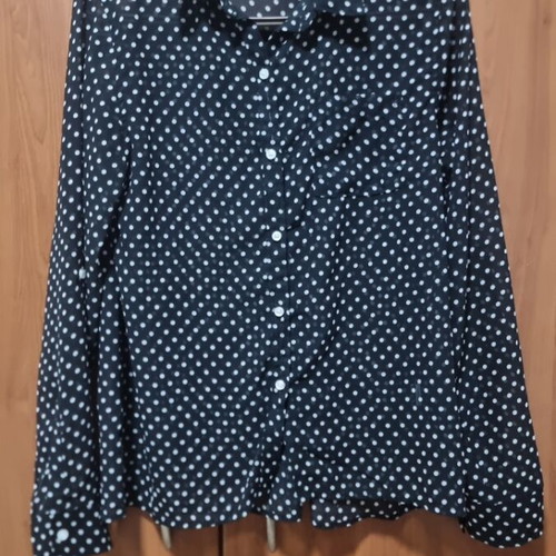 Women's shirt semi-transparent polka dot used size M
