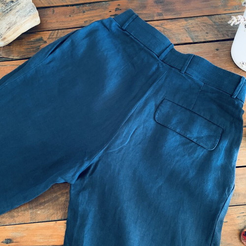 Linen high-waist pants The Line Project like new, blue, XS