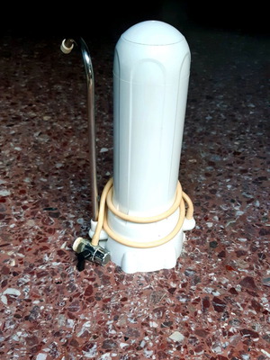 Countertop water filter used