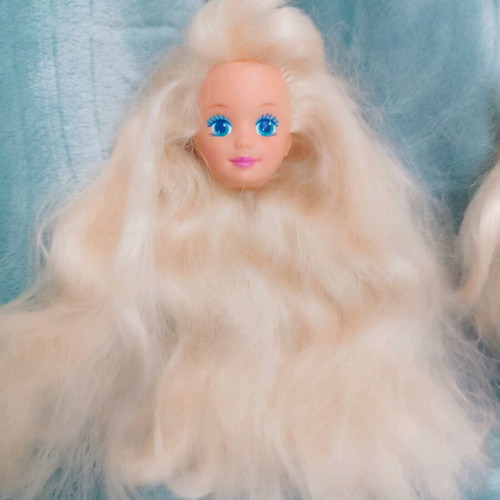Skipper 90s used doll heads with soft hair
