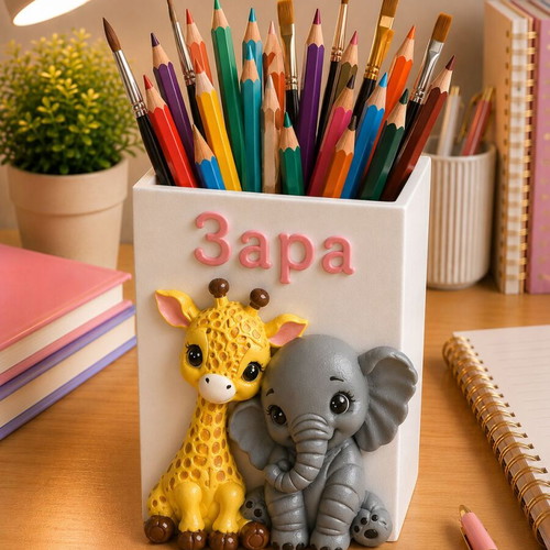 Personalized Pencil Holder New with Cartoon Characters