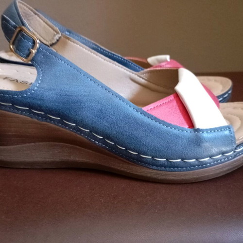 Anatomical sandals like new, blue and red, sizes 40-41