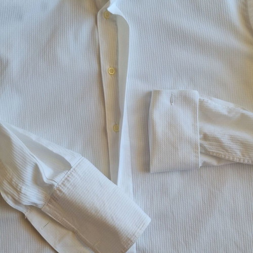 Prince Oliver Luxury XXL men's white dress shirt with French cuffs