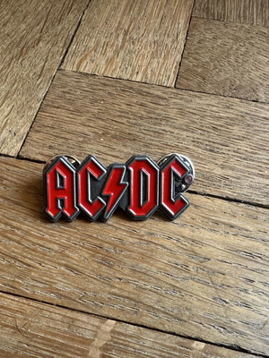 AC DC pin badge