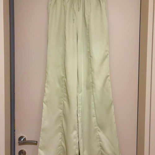 Missguided Tall Satin Pants new, green, size M 38 10