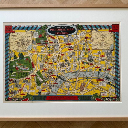 The New Pictorial Map of London 1934 like new by Geographia Ltd
