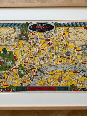 The New Pictorial Map of London 1934 like new by Geographia Ltd