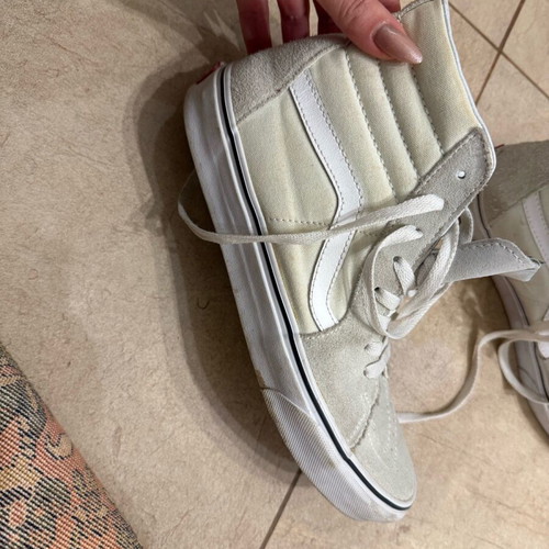 Vans sneakers used, size 40, white and beige