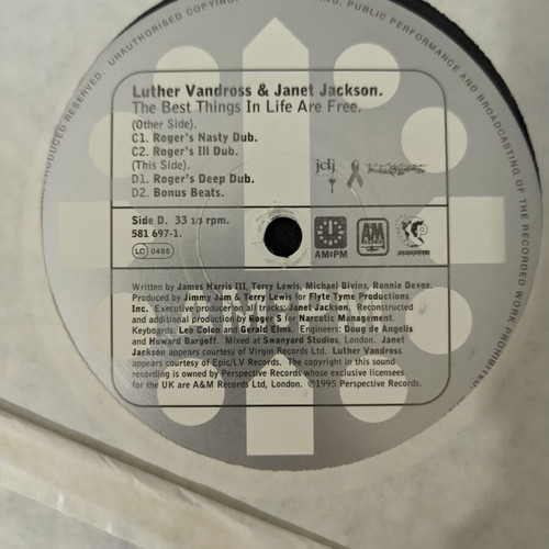 Luther Vandross & Janet Jackson The Best Things In Life Are Free 12" vinyl