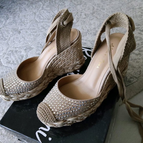 Espadrilles heels Alma en Pena like new, beige, size 39