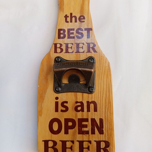 Wooden Bottle Opener 28 cm height.