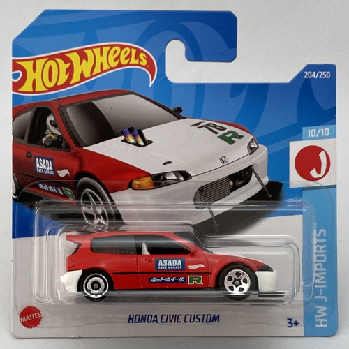 Honda Civic Custom Hot Wheels J-Imports toy car 1:64, red