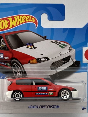 Honda Civic Custom Hot Wheels J-Imports toy car 1:64, red