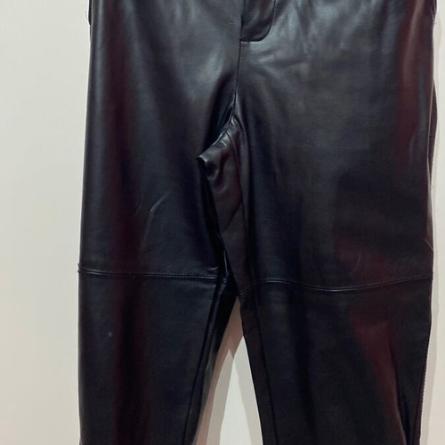 Leather pants used, black, Bershka, size XS