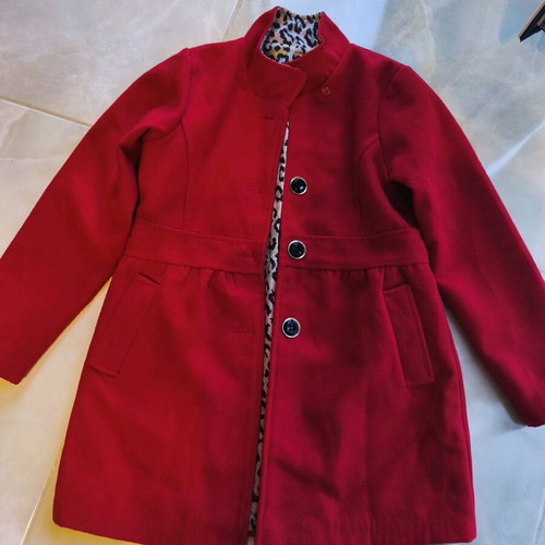 Red coat with satin lining like new