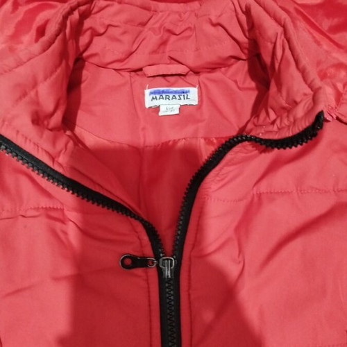 Marasil jacket used for girl 6 years old with detachable hood, red