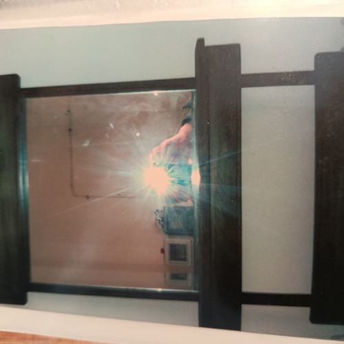 Wooden handmade mirror, unique artist design
