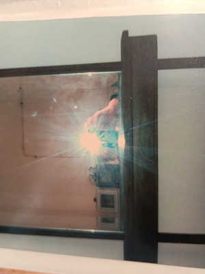 Wooden handmade mirror, unique artist design