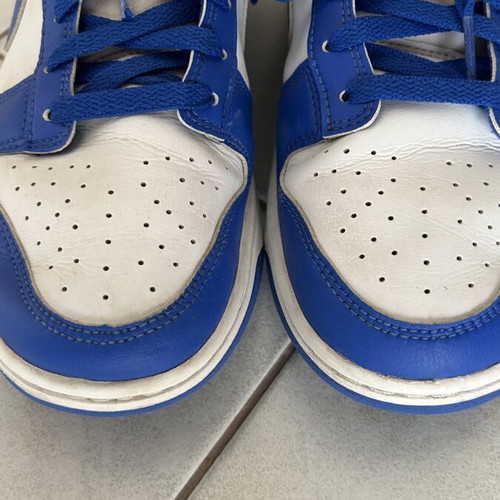 Nike Dunk Low Retro sneakers used, size 42.5, white and blue