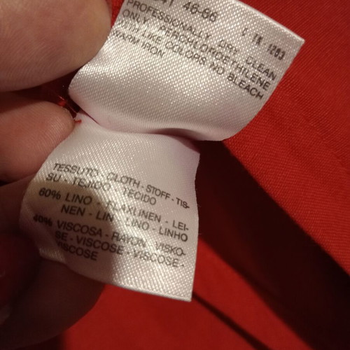 Marella vintage mid-90's midi dress red with gold buttons like new