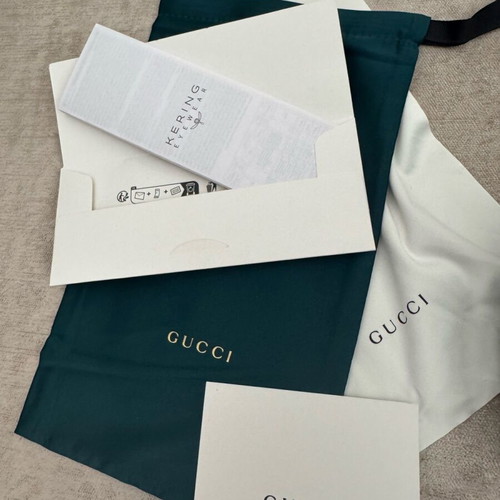 Gucci sunglasses new with acetate frame and light green lens