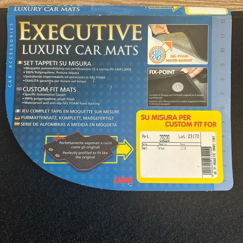 Smart car mats new, set of 2 pieces, black