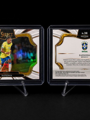 2025-26 Panini Select FIFA Raphinha Field Level White Prizm Numbered 03/20 Brazil