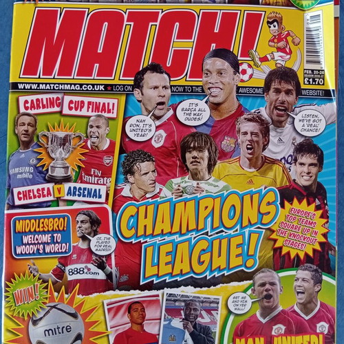 Match Football Magazine issue 20-26/2/2007 like new with Manchester United posters