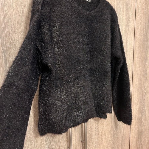 Knitted women's mohair sweater used, size M, black